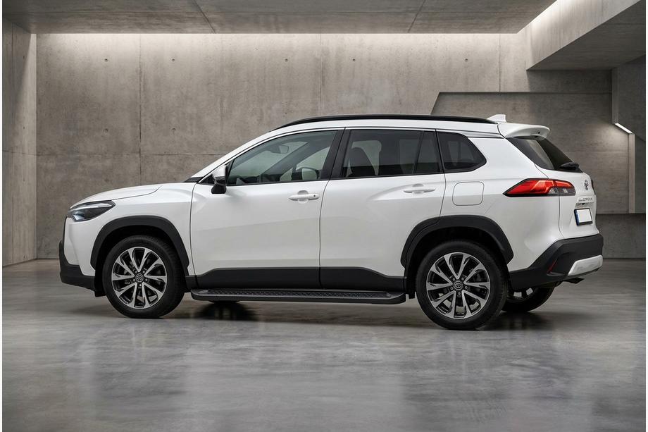 Toyota Corolla Cross 2020– Bočné nášľapy Allmond Black (2 ks, hliník) Image