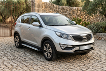 Kia Sportage 2010–2015 Bočné nášľapy Shining V1 (2 ks, hliník) fotografia 1