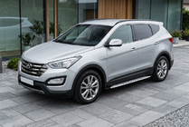 Hyundai Santa Fe 3 2012–2018 Bočné nášľapy Shining V1 (2 ks, hliník) fotografia 1