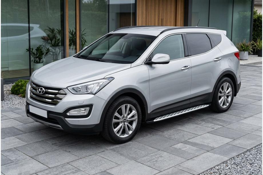 Hyundai Santa Fe 3 2012–2018 Bočné nášľapy Shining V1 (2 ks, hliník) Image