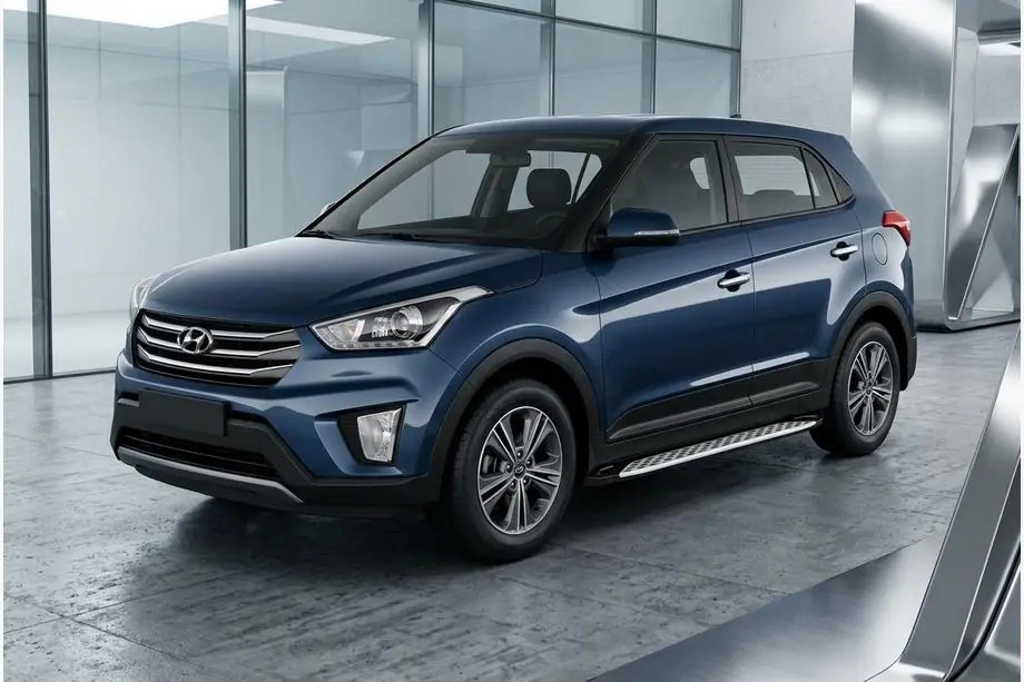 Hyundai Creta 2014–2020 Bočné nášľapy Shining V1 (2 ks, hliník) Fotografia 1