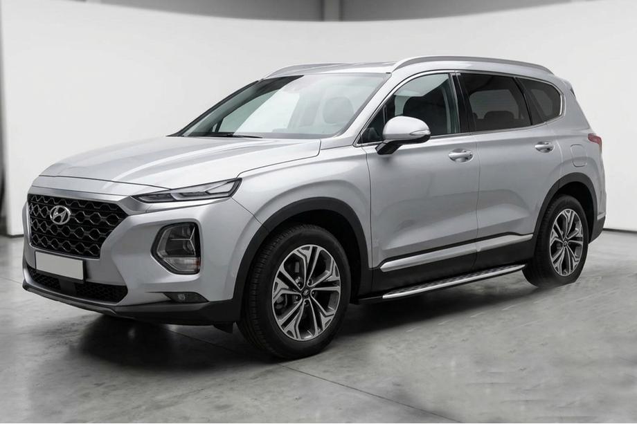 Hyundai Santa Fe 4 2018–2023 Bočné nášľapy Shining V1 (2 ks, hliník) Image