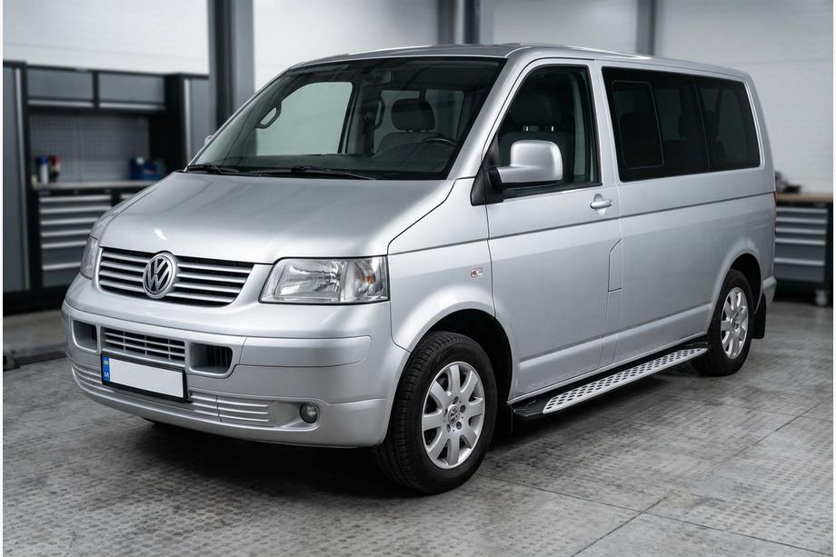 Volkswagen T5 Multivan 2003–2010 Bočné nášľapy Shining V1 (2 ks, hliník) Krátky rázvor Image