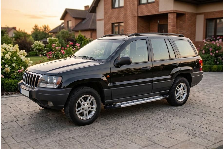 Jeep Grand Cherokee WJ 1999–2004 Bočné nášľapy Vision New Grey (2 ks, hliník) Fotografia 1