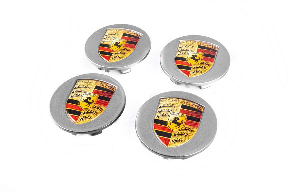 Porsche Stredové krytky diskov 76/71 mm sivé (4 ks) Image