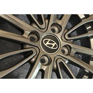 Čierne stredové krytky diskov hyun60tur-bl (59 mm / 55 mm, 4 ks)