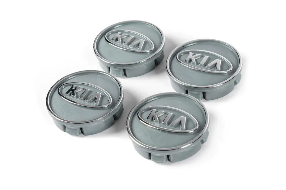 KIA Stredové krytky diskov sivé kia60tur-sir (59 mm / 55 mm, 4 ks) Image