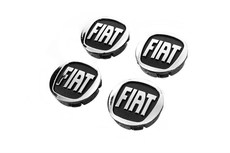 Fiat Stredové krytky diskov 59/55 mm čierne (4 ks) Image