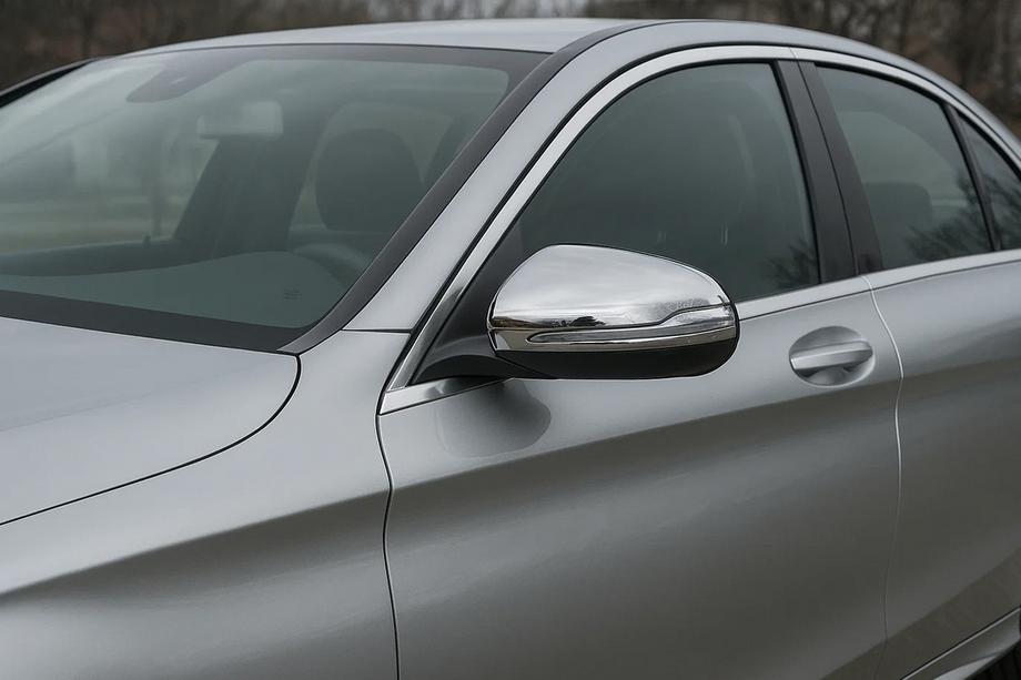 Mercedes C-class W205 2014–2021 Chromové kryty spätných zrkadiel (2 ks, nerez) Image