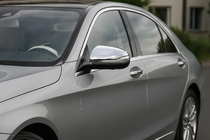 Mercedes S-class W222 2013–2022 Chromové kryty spätných zrkadiel (2 ks, nerez) fotografia 1