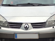 Renault Scenic/Grand 2003–2009 Lišty na mriežku (4 ks, nerez) fotografia 1