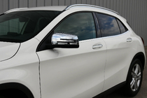 Mercedes GLA X156 2014–2019 Chromové kryty spätných zrkadiel (2 ks, nerez) fotografia 1