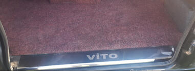 Mercedes Vito W638 1996–2003 Carmos V1 vnútorné kryty prahov (3 ks, nerez) fotografia 6