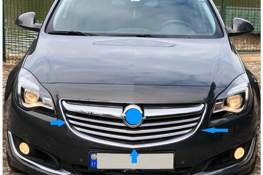 Opel Insignia 2008–2017 Lišty na masku (2014-2017, nehrdzavejúca oceľ) Fotografia 3