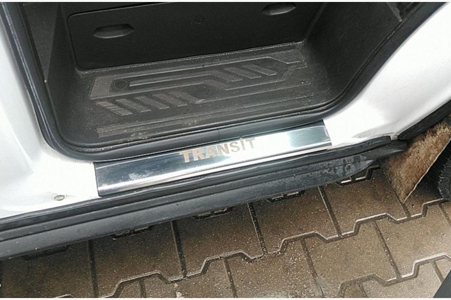 Ford Transit 2014– Kryty prahov (2 ks, nerez) Image