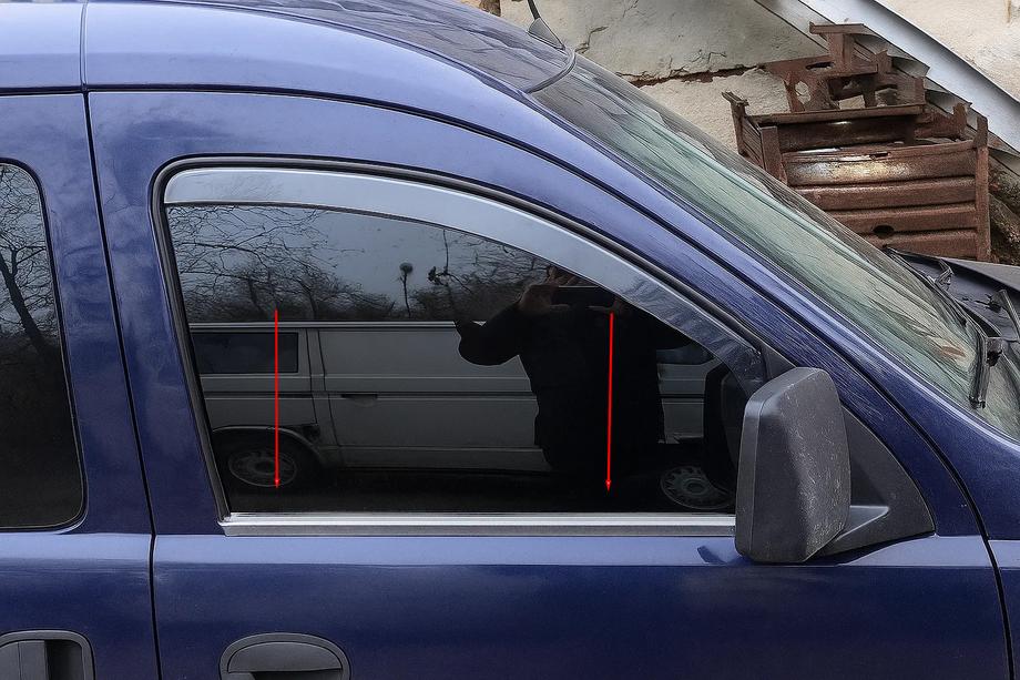 Opel Combo 2002–2012 Lišta skla (2 ks, nerez) Image