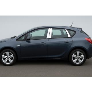 Chrómové kryty stĺpikov dverí (HB/SD) (6 ks, nehrdzavejúca oceľ) Opel Astra J 2009–2015 fotografia 1
