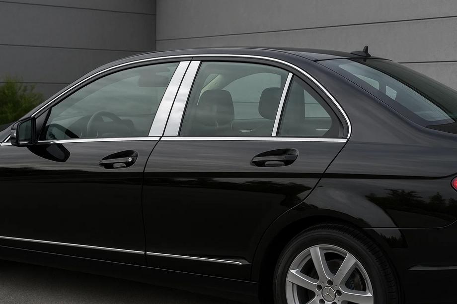 Mercedes trieda C W204 2007–2015 Nerezové kryty stĺpikov dverí (6 ks) Image