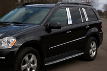 Mercedes GL class X164 2006–2012 Chrómové kryty dverných stĺpikov (10 ks, nerez) fotografia 1