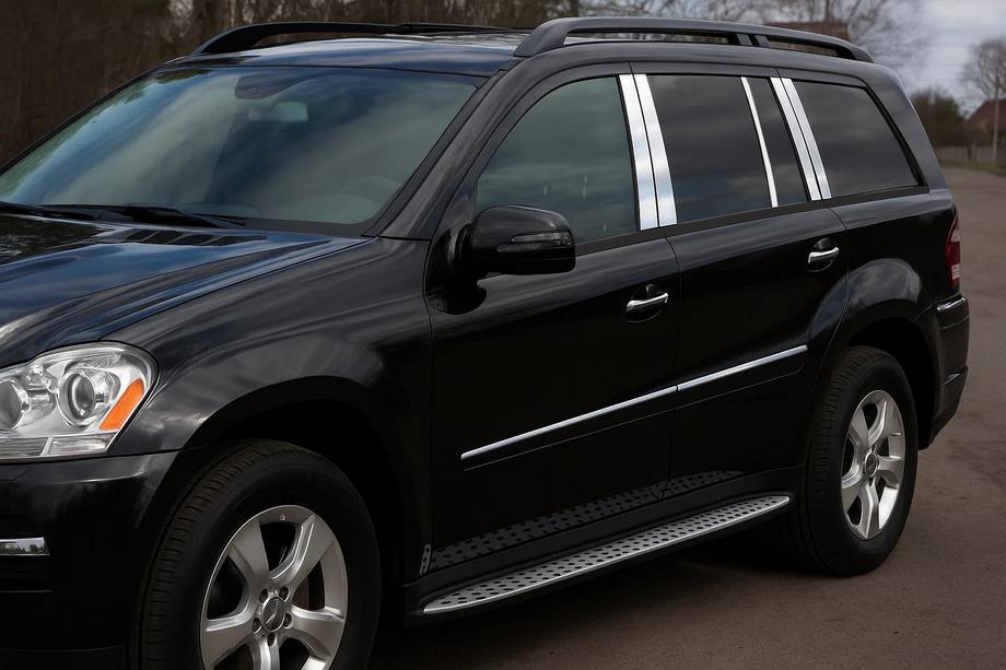 Mercedes GL class X164 2006–2012 Chrómové kryty dverných stĺpikov (10 ks, nerez) Image