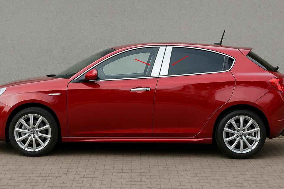 Alfa Romeo Giulietta 2010–2020 Nerezové kryty stĺpikov dverí (4 ks) Image