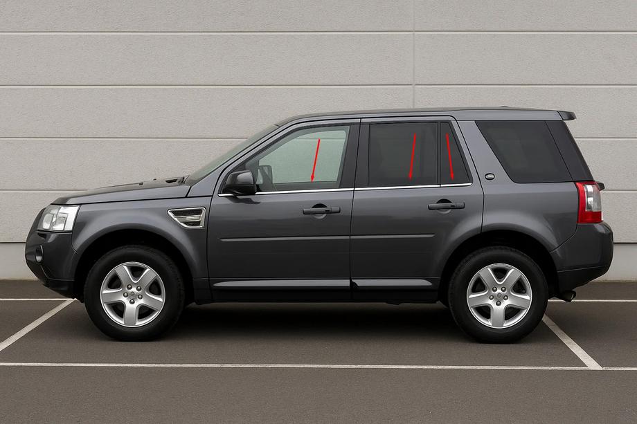 Land Rover Freelander II 2006–2014 Ozdobné lišty okien (6 ks, nerez) Image