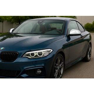 Kryty zrkadiel (2 ks, nerez) Carmos BMW 2. séria F22/F23 2014–2021 fotografia 3