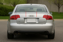 Audi A4 B7 2004–2008 Nerezová lišta nad ŠPZ (Carmos) V-2 fotografia 1