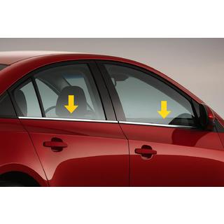 Vonkajšie lišty okien (Sedan, 4 ks, nerez) Renault Symbol 1999–2008 fotografia 1
