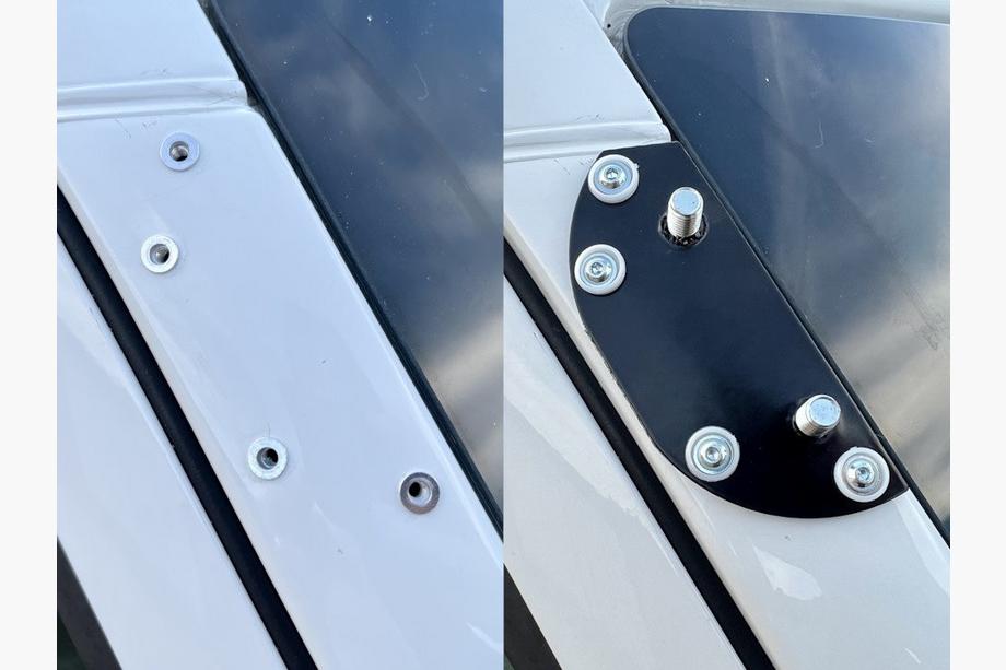 Volkswagen Crafter 2006–2016 Slnečná clona na čelné sklo na ráme (Biela, 5 mm) Fotografia 8