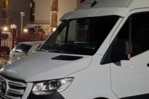 Mercedes Sprinter W907/W910 2018– Slnečná clona na čelné sklo na ráme (Biela, 5 mm) fotografia 6