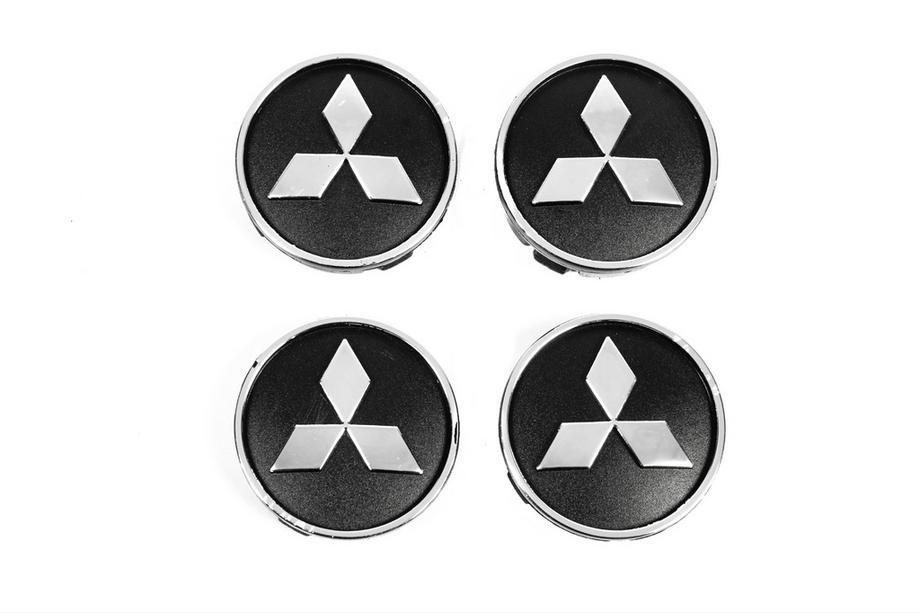 Mitsubishi Stredové krytky diskov čierne mit5955tur-b (59 mm x 55 mm, 4 ks) Image