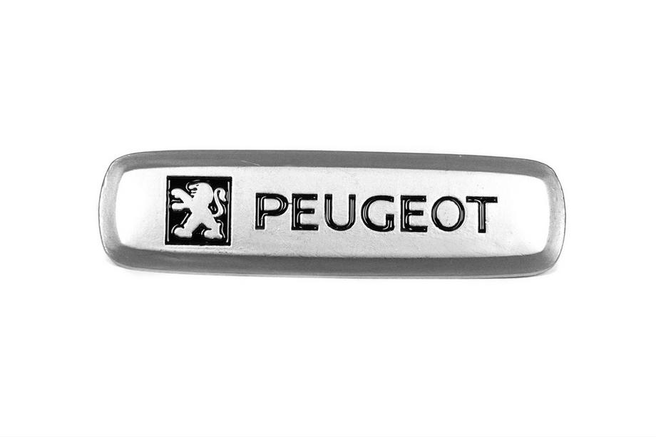 Peugeot Hliníkový štítok na autokoberce (1 ks) Fotografia 1
