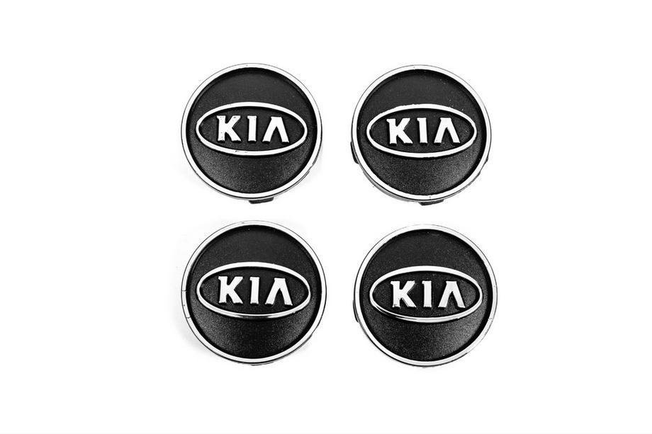 KIA Čierne stredové krytky diskov kia60tur-bl (59 mm na 55 mm, 4 ks) Fotografia 2