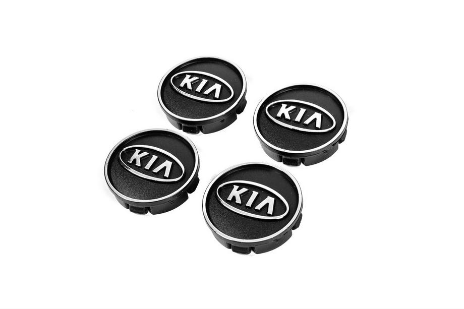 KIA Čierne stredové krytky diskov kia60tur-bl (59 mm na 55 mm, 4 ks) Fotografia 1
