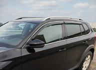 Skoda Kamiq 2019– Veterné deflektory okien s chrómovou lištou (2019-2023, 4 ks, Niken) fotografia 1