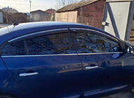 Renault Fluence 2009–2016 Okenné deflektory s chrómovou lištou (4 ks, Niken) fotografia 6