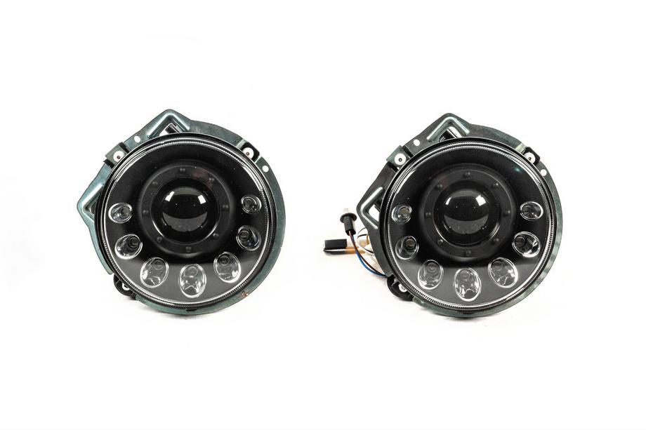 Mercedes G class W463 1990–2018 Predné svetlomety Manor Black LED (2006-2017) Image