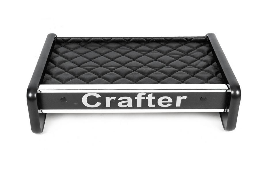 Volkswagen Crafter 2016– Polička na palubnú dosku (čierna s čiernym prešívaním) Image