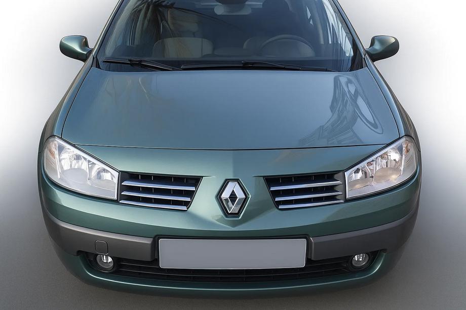 Renault Megane II 2004–2009 Lišty na masku (model 2004-2006, 6 ks, nerez) OmsaLine – talianska nehrdzavejúca oceľ Image