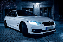 BMW rad 3 F30/F31 2012–2019 DPT Lip predná lišta nárazníka pre sériovú verziu (2015-2018, lesklá čierna) fotografia 5