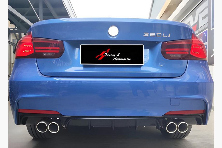 BMW rad 3 F30/F31 2012–2019 Zadný difúzor DPT V-2 (pre M Performance, lesklá čierna) Image