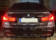 BMW rad 3 F30/F31 2012–2019 Zadný difúzor DPT V-3 (pre M Performance, čierny lesk) fotografia 3