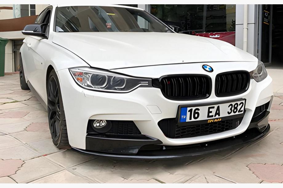 BMW rad 3 F30/F31 2012–2019 DPT Lip predný nárazníkový lip spojler (pre M-Performance, lesklá čierna) Image