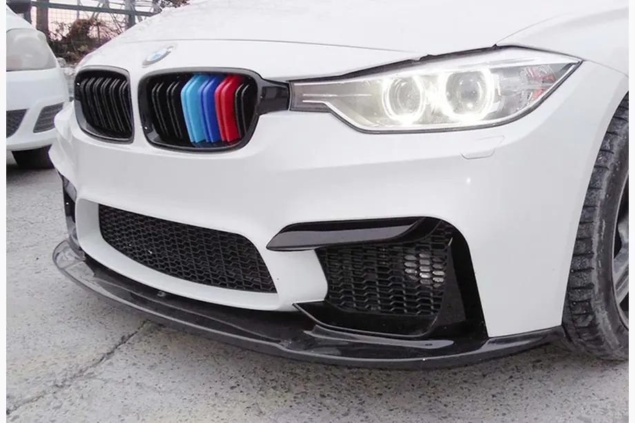 BMW rad 3 F30/F31 2012–2019 Predný nárazníkový lip DPT Lip V-1 (pre M3, čierny lesk) Fotografia 5
