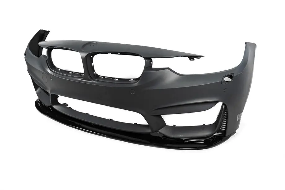 BMW rad 3 F30/F31 2012–2019 Predný nárazníkový lip DPT Lip V-1 (pre M3, čierny lesk) Fotografia 7