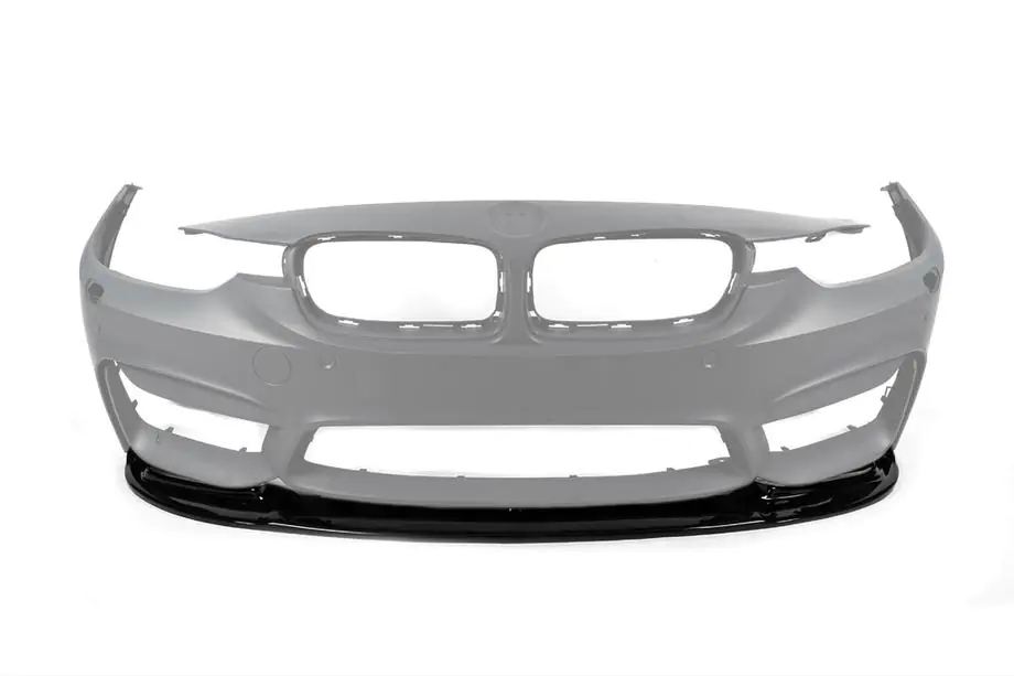 BMW rad 3 F30/F31 2012–2019 Predný nárazníkový lip DPT Lip V-1 (pre M3, čierny lesk) Fotografia 9