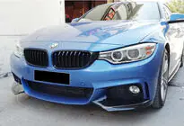 BMW 4 séria F32/F33/F36 2012–2020 Lip predného nárazníka DPT Flap V-1 (pre M-Technic, lesklá čierna) fotografia 1