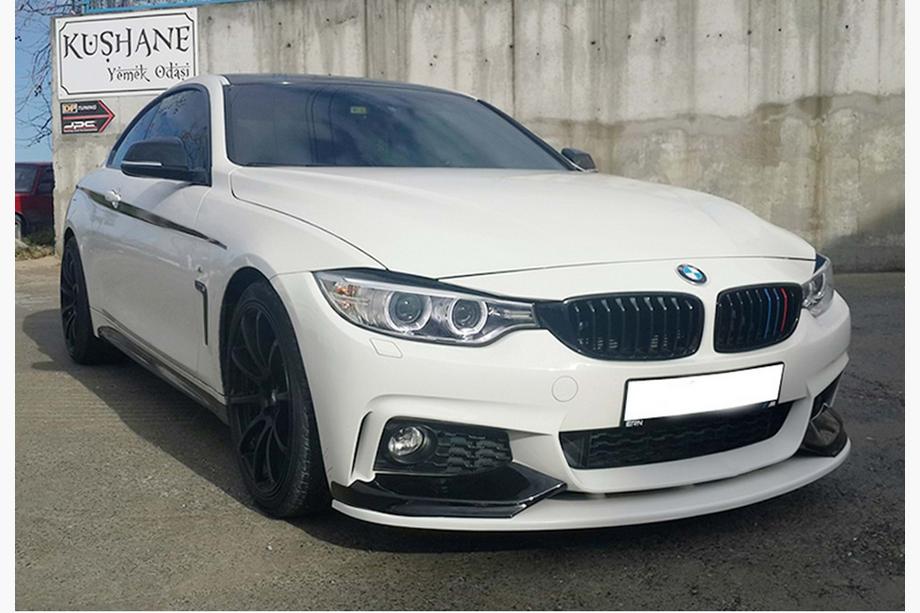 BMW 4 séria F32/F33/F36 2012–2020 Predný lip spoiler nárazníka DPT LIP V-3 (pre M-Sport, lesklá čierna) Image