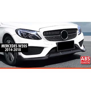 Lip spojler predného nárazníka DPT V1 (2014-2018, iba pre AMG-Line, lesklá čierna) Mercedes C-сlass W205 2014–2021 fotografia 1